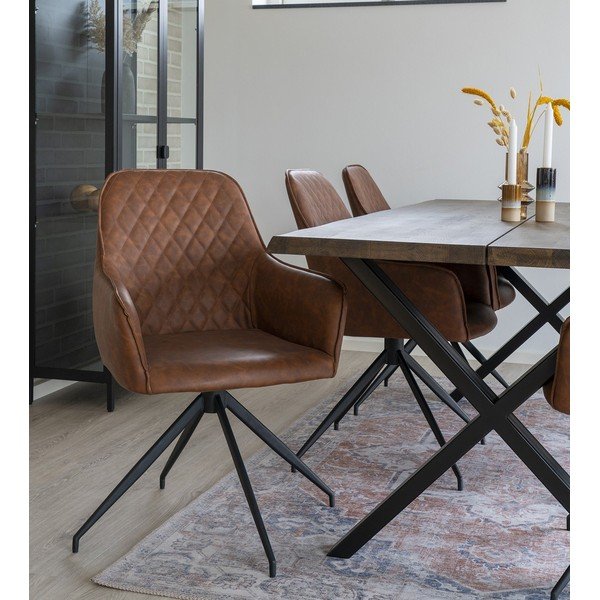 Svetlohnedé čalúnené jedálenské kreslo Harbo – House Nordic-image-1