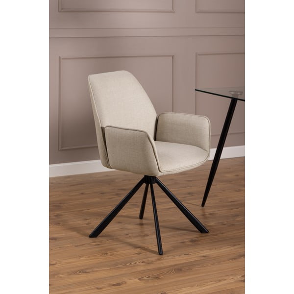 Béžové čalúnené jedálenské kreslá v súprave s podrúčkami 2 ks Glenda – Actona-image-1