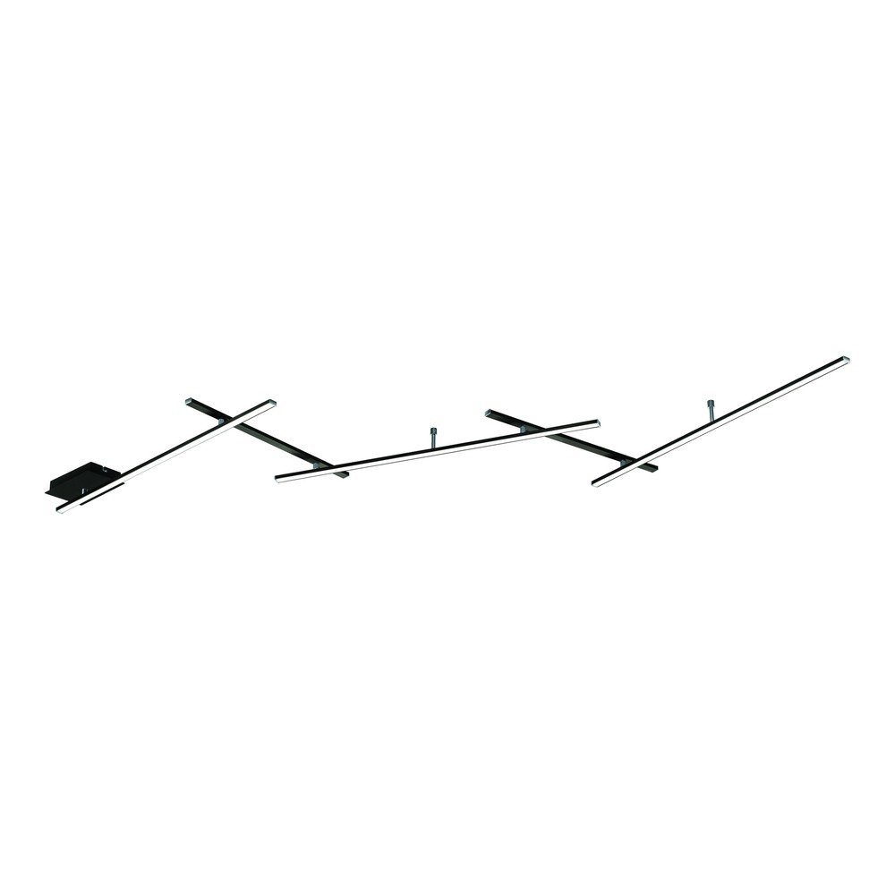Matne čierne LED stropné svietidlo so stmievačom 50x245 cm Indira – Trio