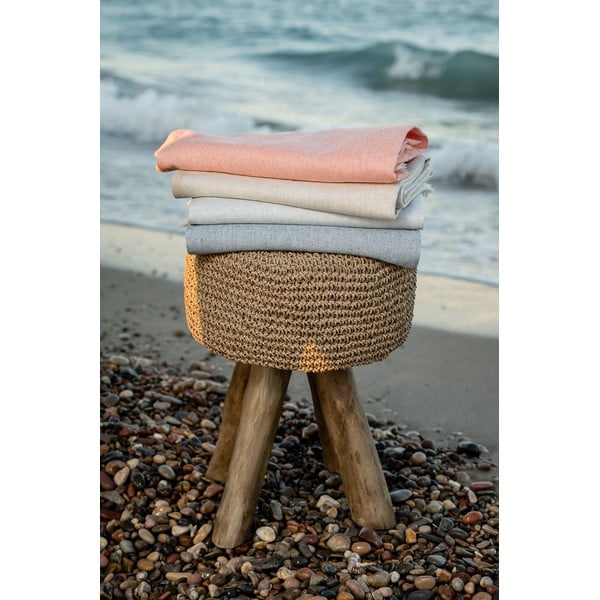 Béžový pléd s podielom bavlny Euromant Summer Linen, 140 x 180 cm-image-4