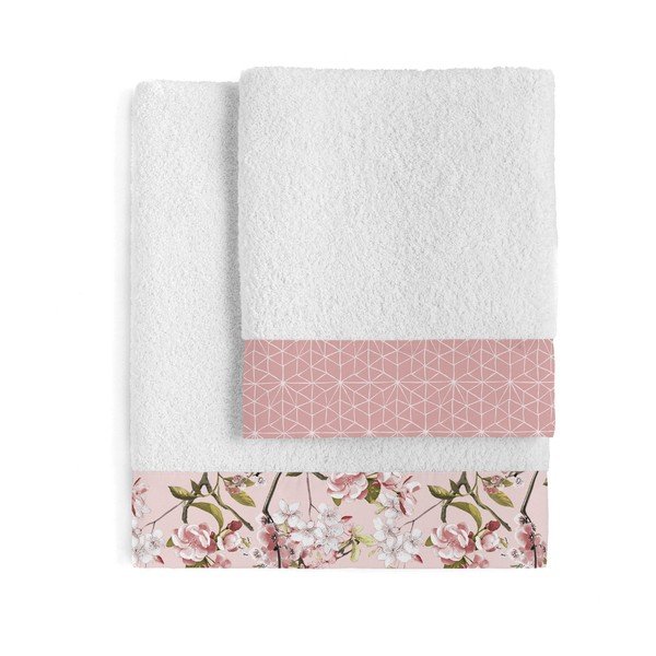 Súprava 2 bavlnených uterákov Happy Friday Basic Chinoiserie Rose