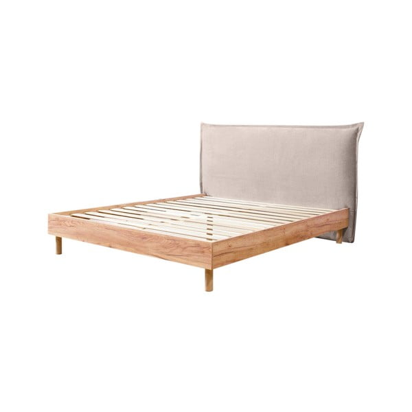 Béžová/prírodná dvojlôžková posteľ s roštom 180x200 cm Charlie – Bobochic Paris