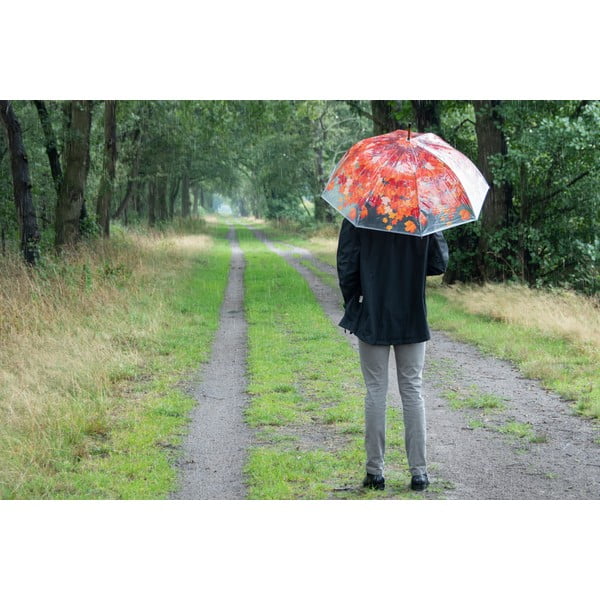 Transparentný tyčový dáždnik Esschert Design Ambiance Birdcage Fall Leaves, ⌀ 93 cm-image-3