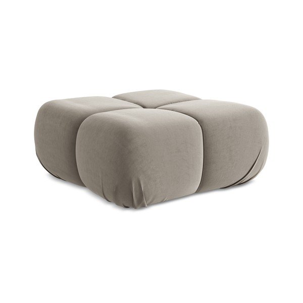 Béžová zamatová modulárna podnožka Lokua – Makamii-image-1