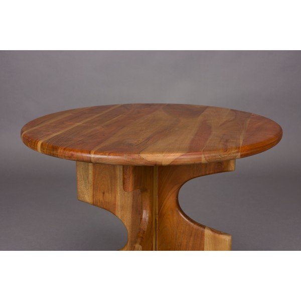 Okrúhly odkladací stolík z masívu akácie ø 60 cm Morgan – Dutchbone-image-3