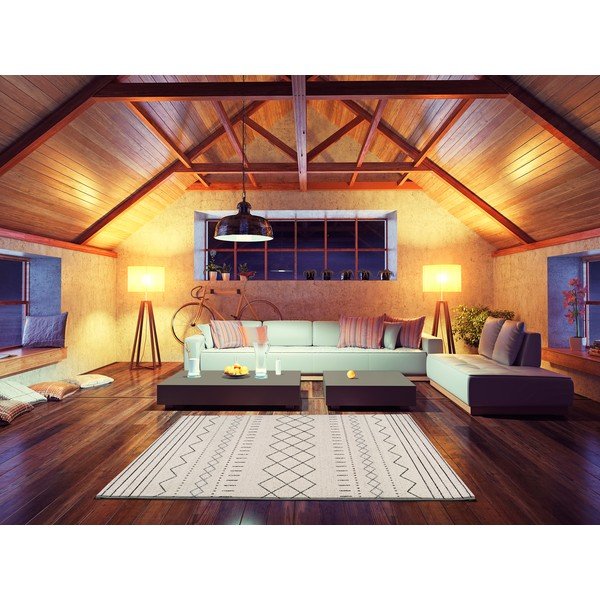 Béžový koberec Universal Akka Geo, 160 x 230 cm-image-1