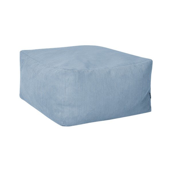 Svetlomodrý menčestrový taburet Keno – noo.ma