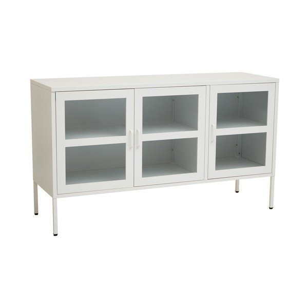 Biela oceľová vitrína 140x80x45 cm Acier – Premier Housewares