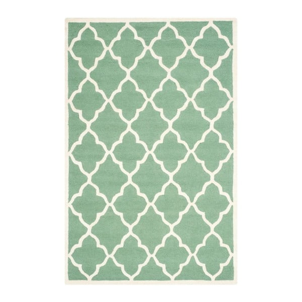 Zelený vlnený koberec Safavieh Noelle, 152x243 cm