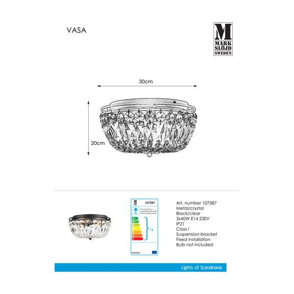 Stropné svietidlo Markslöjd Vasa, ø 30 cm-image-2