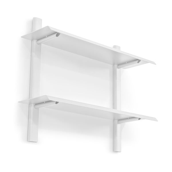 Biela poschodová kovová polica 60 cm Hola – Spinder Design-image-3