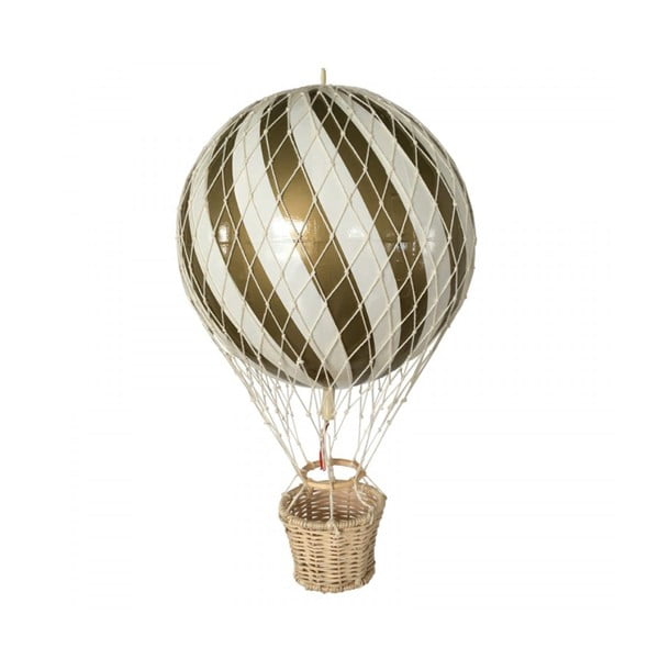 Ručne vyrobená závesná dekorácia s detailmi zlatej farby Filibabba Airballon, ⌀ 20 cm