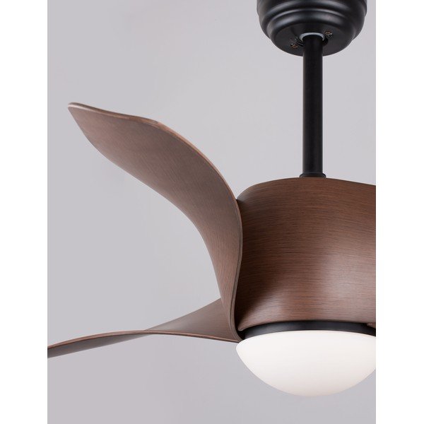 Matne čierne/v tmavo prírodnej farbe kovové LED stropné svietidlo so skleneným tienidlom Breeze – Nova Luce-image-1