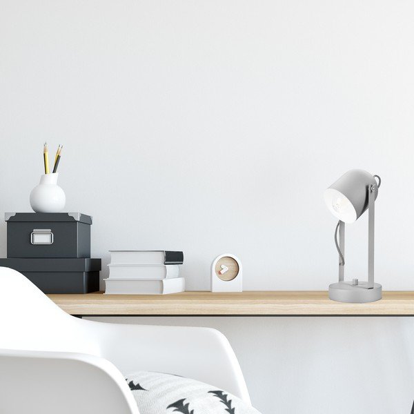 Sivá stolová lampa - LAMKUR-image-1