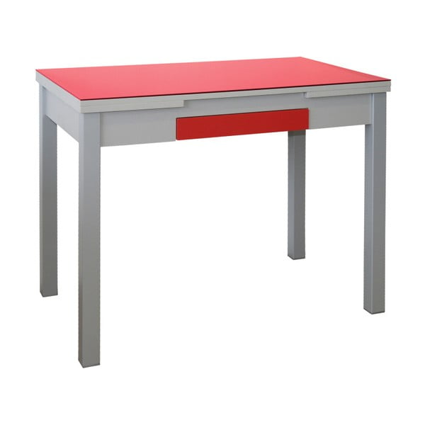Červený rozkladací jedálenský stôl Pondecor Roja, 60 × 100 cm