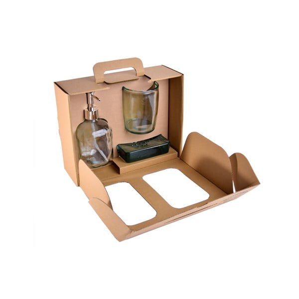 Sklenená súprava doplnkov do kúpeľne Bubbles – Ego Dekor-image-4