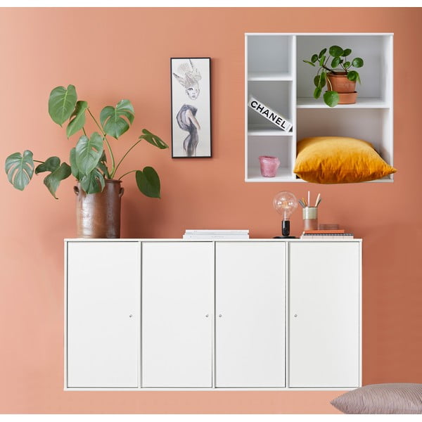 Biela súprava komody a knižnice Hammel Mistral Kubus-image-1