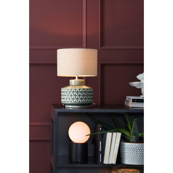 Sivá/béžová keramická stolová lampa (výška  35 cm) Monica – Jotex-image-1