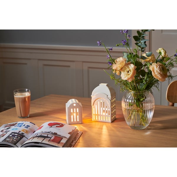 Biely keramický svietnik Kähler Design Urbania Lighthouse Smithy-image-2