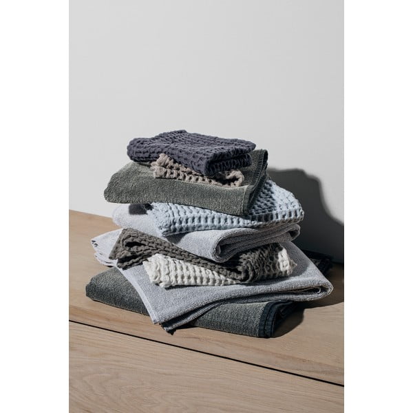 Béžové vaflové bavlnené uteráky v súprave 2 ks 30x30 cm Caro – Blomus-image-4