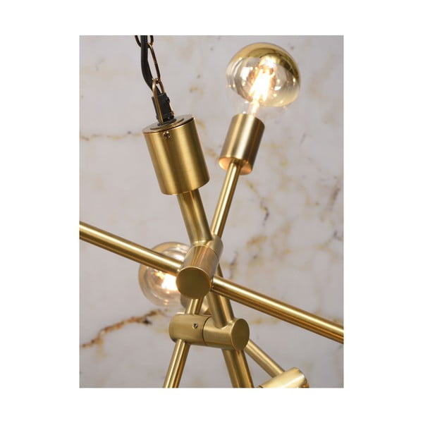 Závesné svietidlo v zlatej farbe so skleneným tienidlom ø 60 cm Nashville – it's about RoMi-image-3