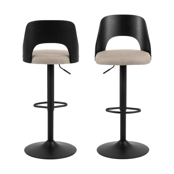Béžové otočné barové stoličky v súprave 2 ks 113 cm Lucy – Actona-image-3