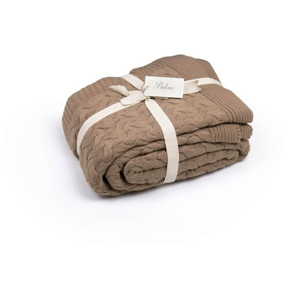 Hnedá deka Hunna, 220 × 240 cm