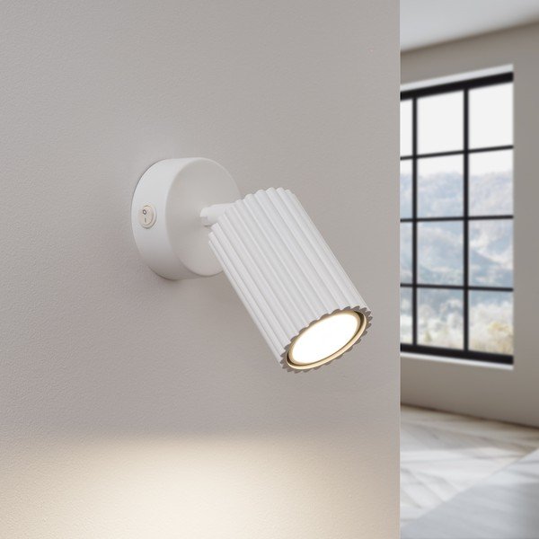 Biele bodové svietidlo 8x16 cm Gleam – Sollux-image-1