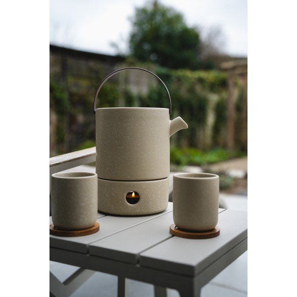 Béžové šálky z kameniny v súprave 2 ks 200 ml Umea – Bredemeijer-image-1