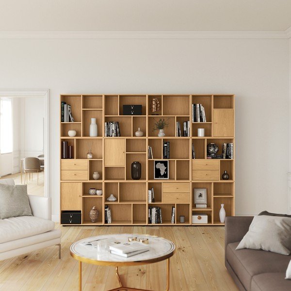 Modulárny policový systém v dekore duba v prírodnej farbe 70x70 cm Z – Tenzo-image-1