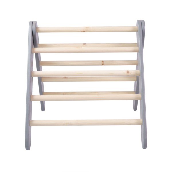 Sivý/v prírodnej farbe pikler trojuholník z borovicového dreva 265x61x60 cm Montessori – Meowbaby-image-3