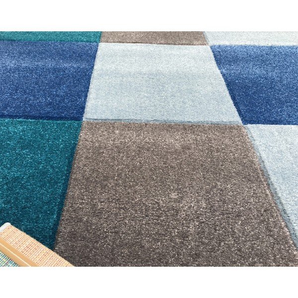 Modrý detský koberec Happy Rugs Patchwork, 120 × 180 cm-image-1