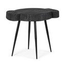 Čierny konferenčný stolík s doskou z akácie 35x45 cm Zakia – Bizzotto
