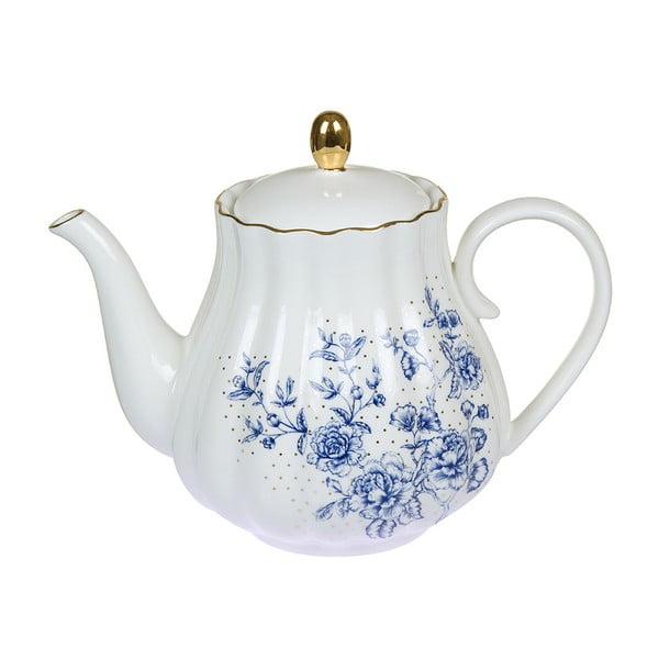 Modro-biela porcelánová kanvica na čaj Santiago Pons Bohom
