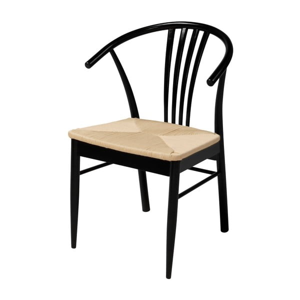 Čierna jedálenská stolička z brezového dreva Interstil York