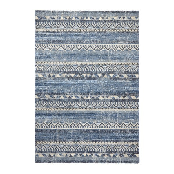 Modrý koberec Schöngeist & Petersen Diamond Grain, 800x150 cm