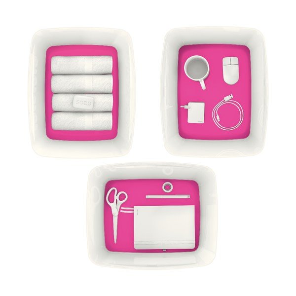 Bielo-ružový plastový úložný box s vekom 32x38.5x20 cm MyBox – Leitz-image-2
