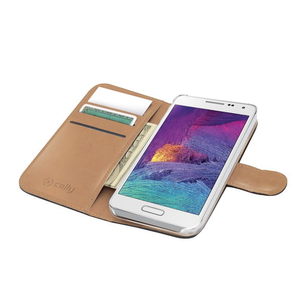 Čierne peňaženkové puzdro Celly Wally pre  Samsung Galaxy S6