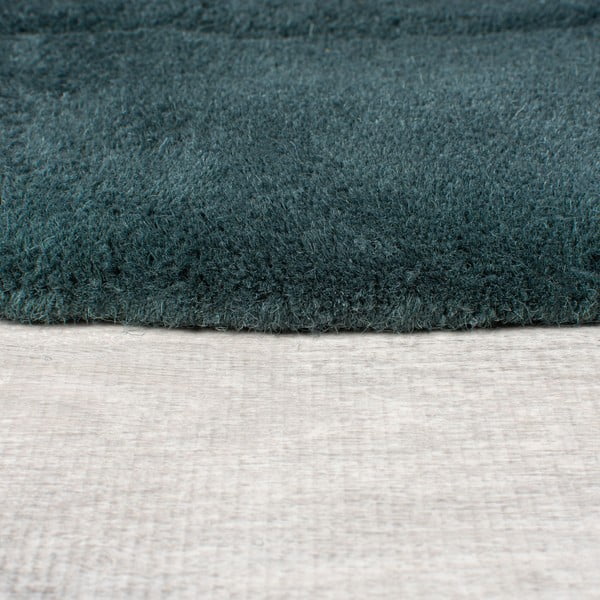 Zelenomodrý ručne tkaný vlnený okrúhly koberec ø 160 cm Shard Teal – Flair Rugs-image-4