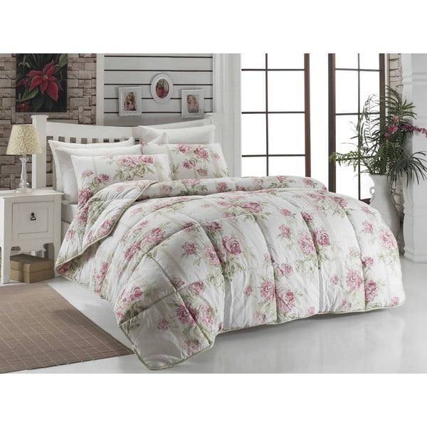 Prikrývka na posteľ Firuze Pink, 195x215 cm