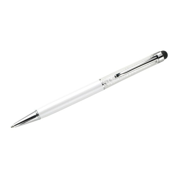 Biele pero so stylusom a krištáľmi Swarovski Elements Crystals Touch
