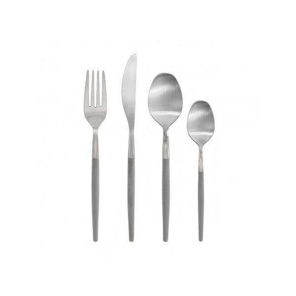 Svetlosivý/v striebornej farbe antikoro príbor 16 ks Maxime – Blomus