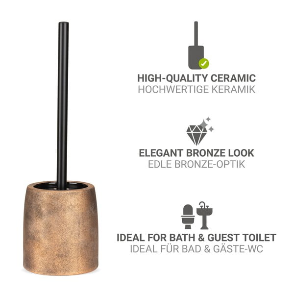 Keramická WC kefa v bronzovej farbe Tremea – Wenko-image-2