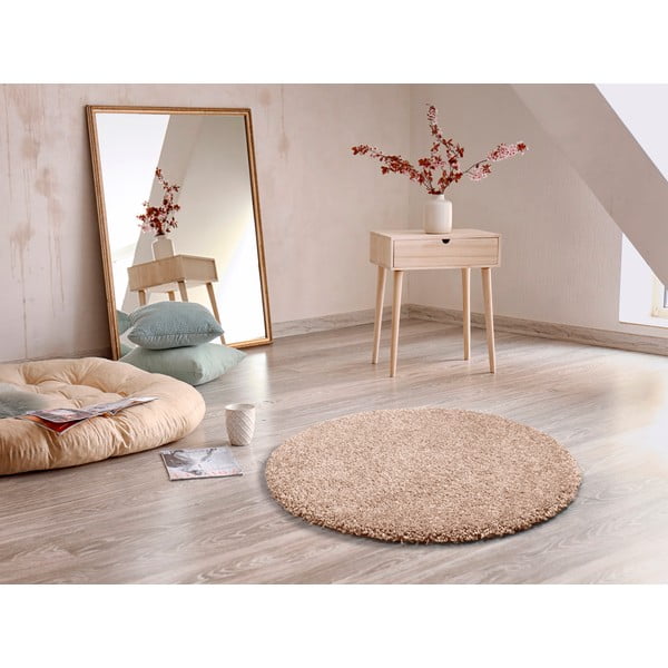 Svetlohnedý koberec Universal Aqua Liso, ø 100 cm-image-1