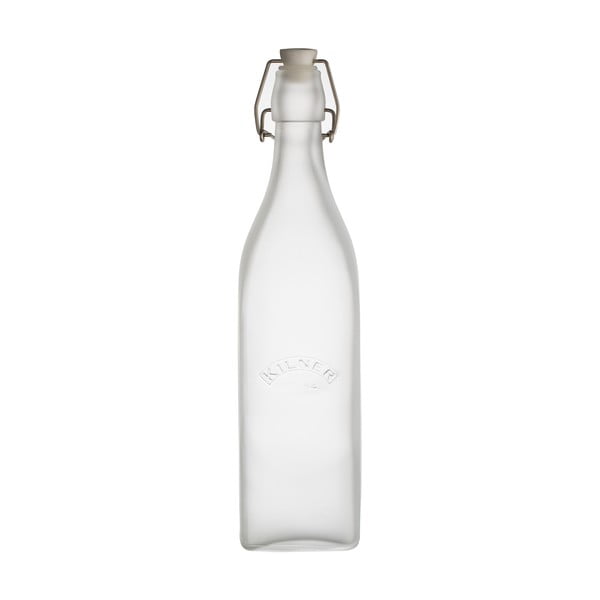 Mliečnobiela fľaša s klipom Kilner, 1,0 l