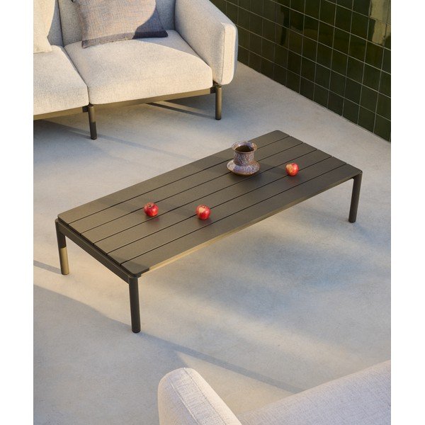 Kovový Záhradný konferenčný stolík 63x149 cm Sorells – Kave Home-image-1