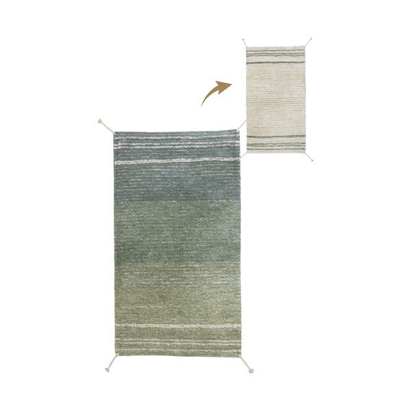 Zeleno-modrý bavlnený koberec 80x140 cm Twin Vintage – Lorena Canals