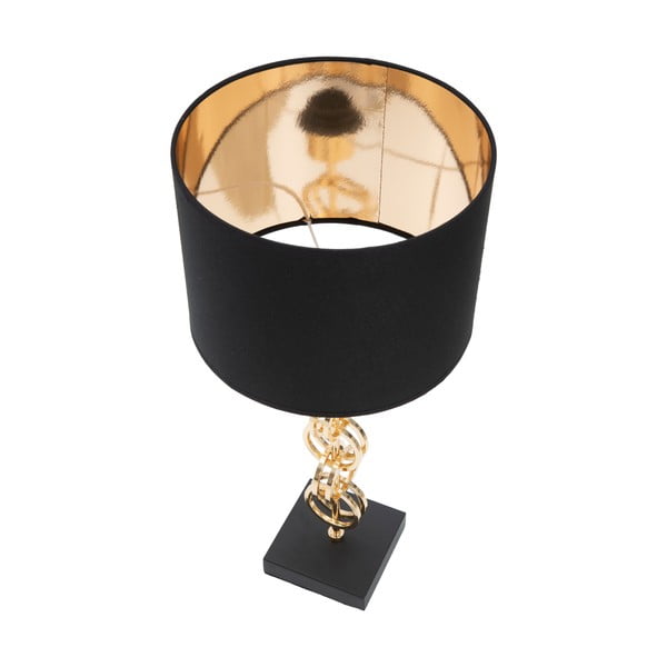 Stolová lampa v čierno-zlatej farbe Mauro Ferretti Glam Rings, výška 54,5 cm-image-1
