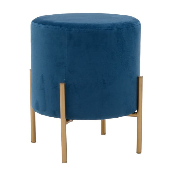 Modrá stolička so zamatovým poťahom InArt Metallic