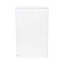 Biely viskózny kôš na bielizeň s vekom Compactor Laundry Basket Linen, výška 60 cm